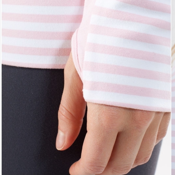 Lululemon in stride jacket ๐ธ pink + white stripe size 6 - Picture 5 of 11
